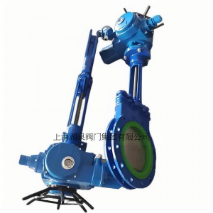 電動刀閘閥PZ973-16 DN350，DN400排渣、處理顆